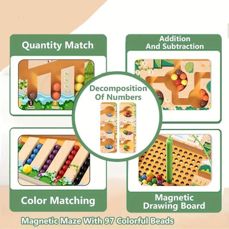 Montessori Magnetic Maze Toy  Educational Learning Board Game - Product example