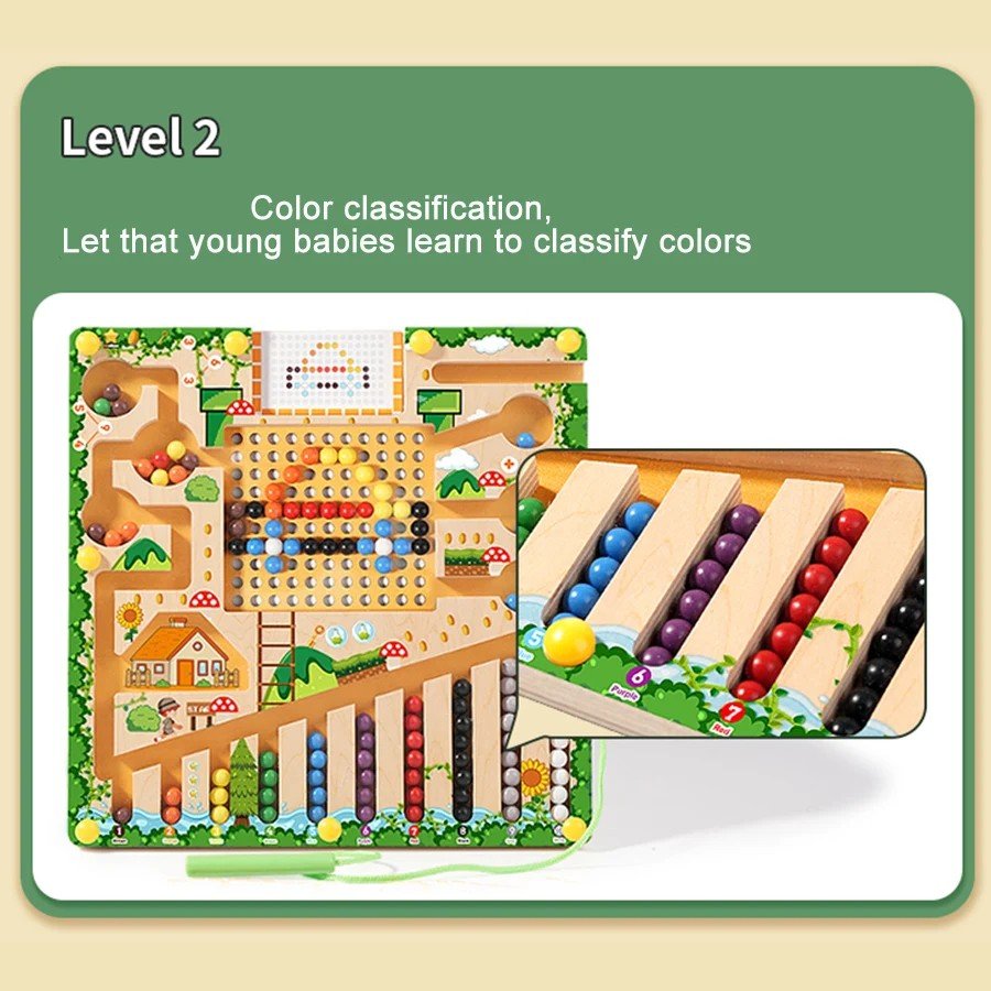 Montessori Magnetic Maze Toy  Educational Learning Board Game - Product detail 5