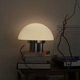 Modern Table Lamp  White Glass Dome Chrome Base - Product detail 17