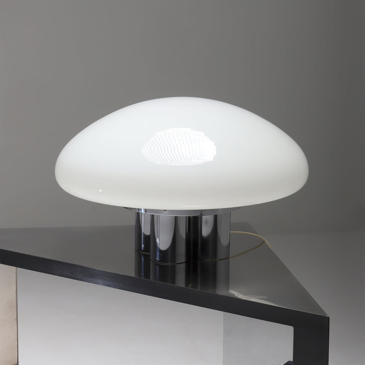 Modern Table Lamp  White Glass Dome Chrome Base - Product detail 18