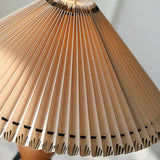 Modern Table Lamp  Pleated Shade Walnut Tripod Base - Product detail 16