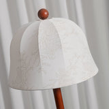 Scandinavian Table Lamp  Walnut Wood Base with Floral Shade - Product detail 10