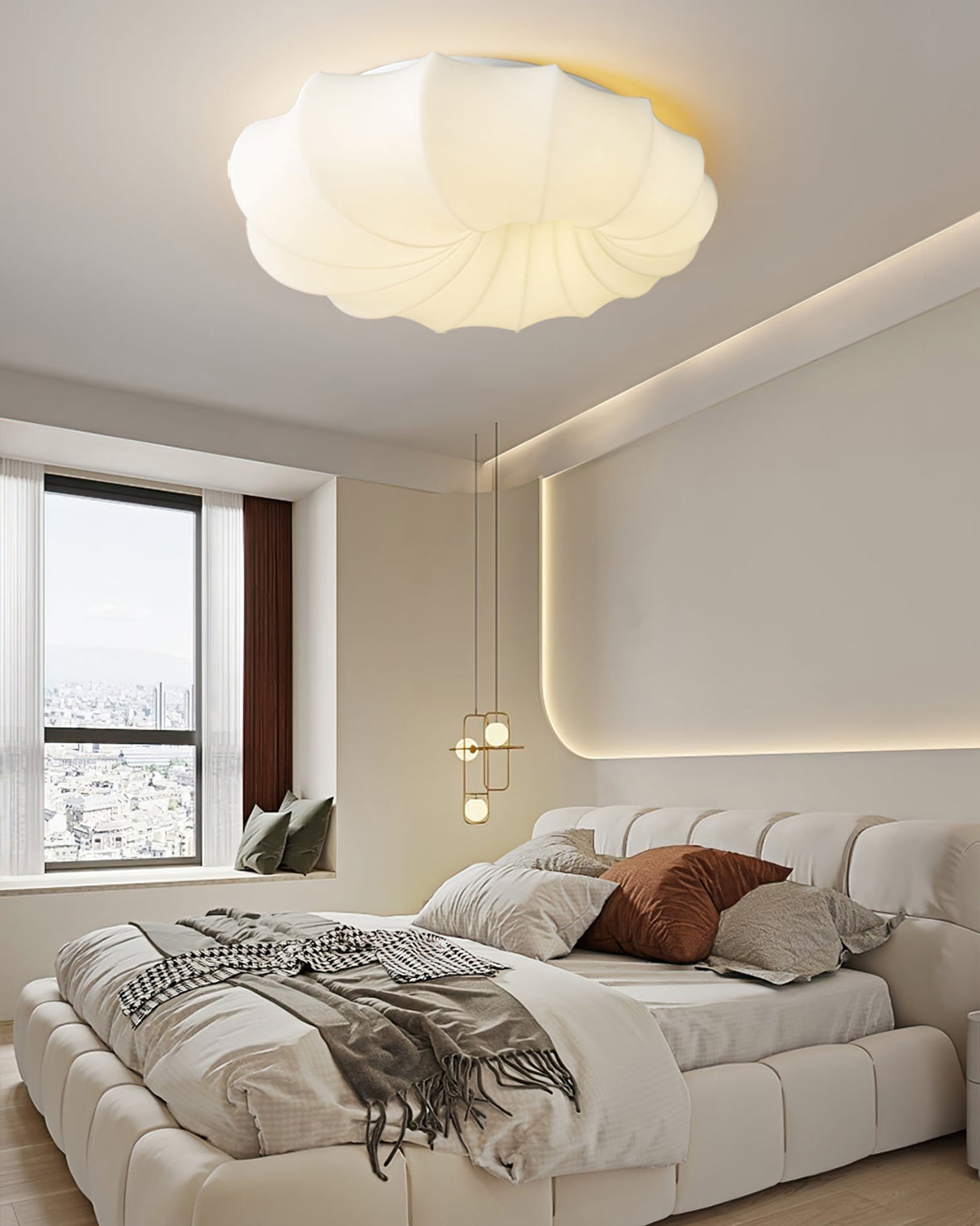 Modern Shell Ceiling Light  Sculpted Wave Design - Product detail 5