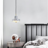 Marble Pendant Light  Natural Stone Cylindrical Design - Detailed view