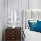Crystal Table Lamp  Geometric Glass Base with White Shade - Product detail 7