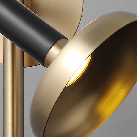 Modern LED Table Lamp  Black Marble Base with Brass Accents - Product detail 14