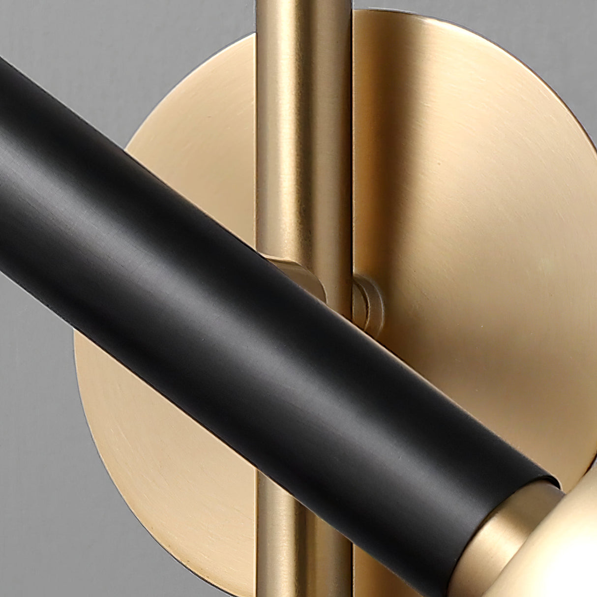 Modern LED Table Lamp  Black Marble Base with Brass Accents - Product detail 6