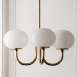 Modern Glass Chandelier  Pink Globe Brass Finish - Product detail 20