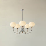 Modern Glass Chandelier  Pink Globe Brass Finish - Product detail 72