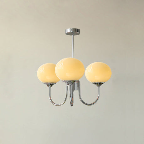 Modern Glass Chandelier  Pink Globe Brass Finish - Product detail 65