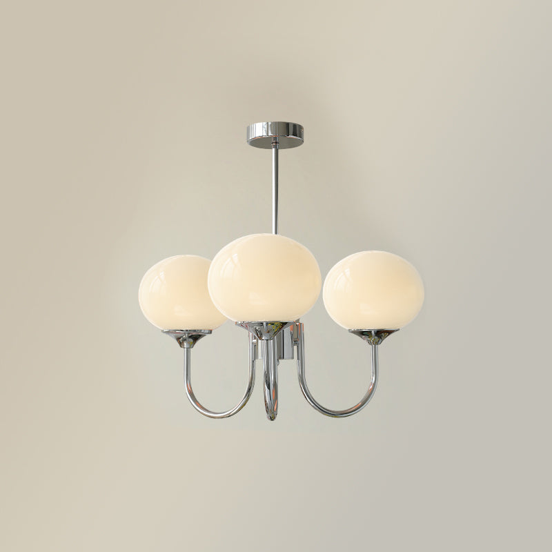 Modern Glass Chandelier  Pink Globe Brass Finish - Product detail 66