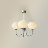 Modern Glass Chandelier  Pink Globe Brass Finish - Product detail 66