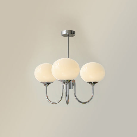 Modern Glass Chandelier  Pink Globe Brass Finish - Product detail 66