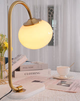 Modern Table Lamp  Pink Glass Globe With Gold Stand - Product detail 33
