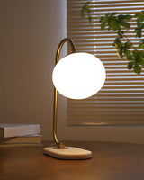 Modern Table Lamp  Pink Glass Globe With Gold Stand - Product detail 7