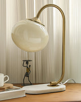 Modern Table Lamp  Pink Glass Globe With Gold Stand - Product detail 14