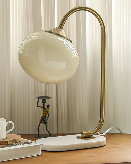 Modern Table Lamp  Pink Glass Globe With Gold Stand - Product detail 14