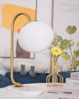Modern Table Lamp  Pink Glass Globe With Gold Stand - Product detail 34