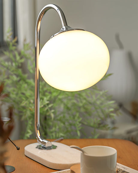 Modern Table Lamp  Pink Glass Globe With Gold Stand - Product detail 13