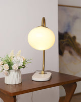 Modern Table Lamp  Pink Glass Globe With Gold Stand - Product detail 6
