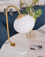 Modern Table Lamp  Pink Glass Globe With Gold Stand - Product detail 35