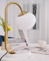 Modern Table Lamp  Pink Glass Globe With Gold Stand - Product detail 37