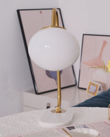 Modern Table Lamp  Pink Glass Globe With Gold Stand - Product detail 25