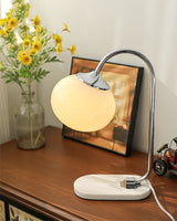 Modern Table Lamp  Pink Glass Globe With Gold Stand - Product detail 9
