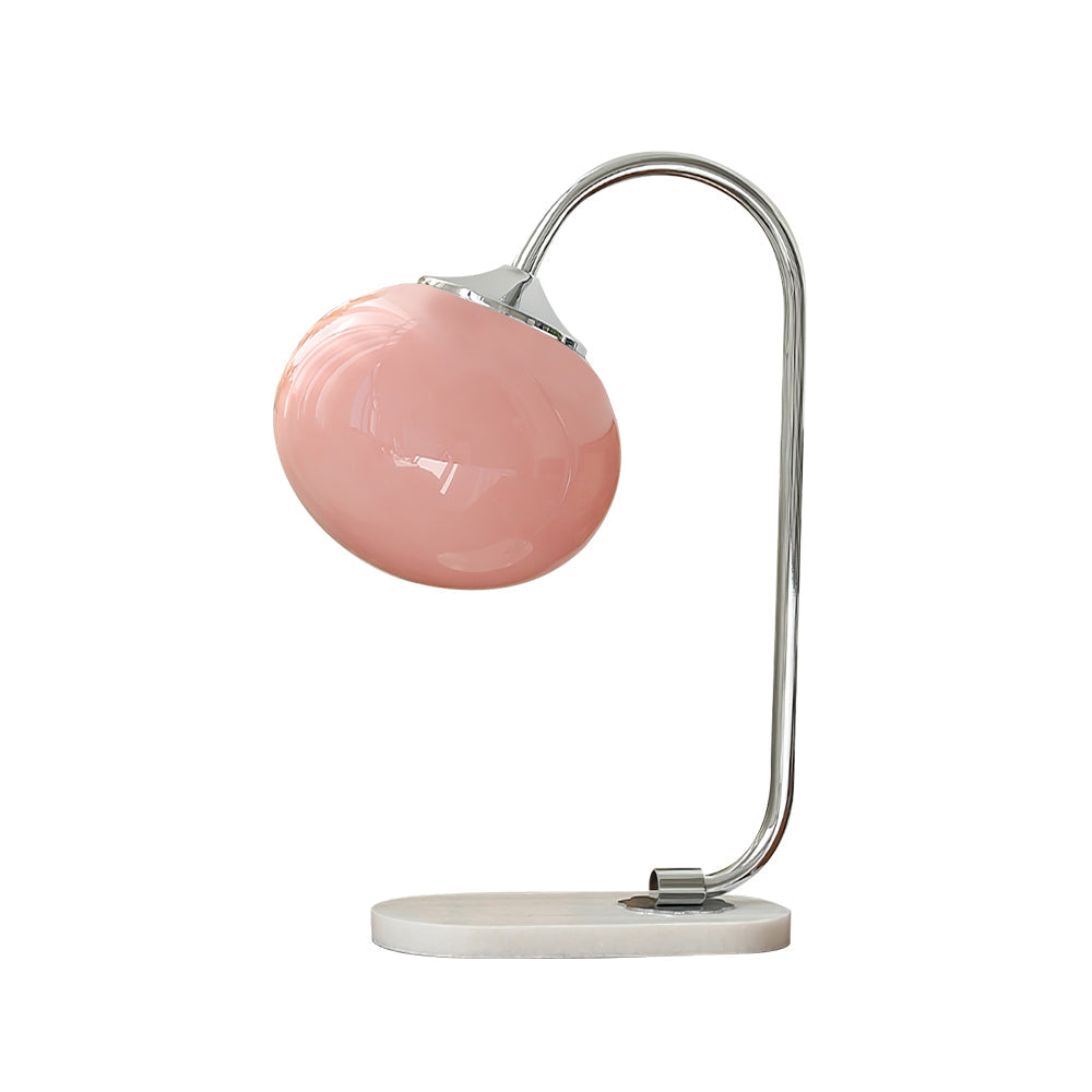 Modern Table Lamp  Pink Glass Globe With Gold Stand - Product detail 41
