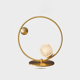 Modern Glass Table Lamp  Brass Ring Design with Spherical Diffusers - Product detail 14