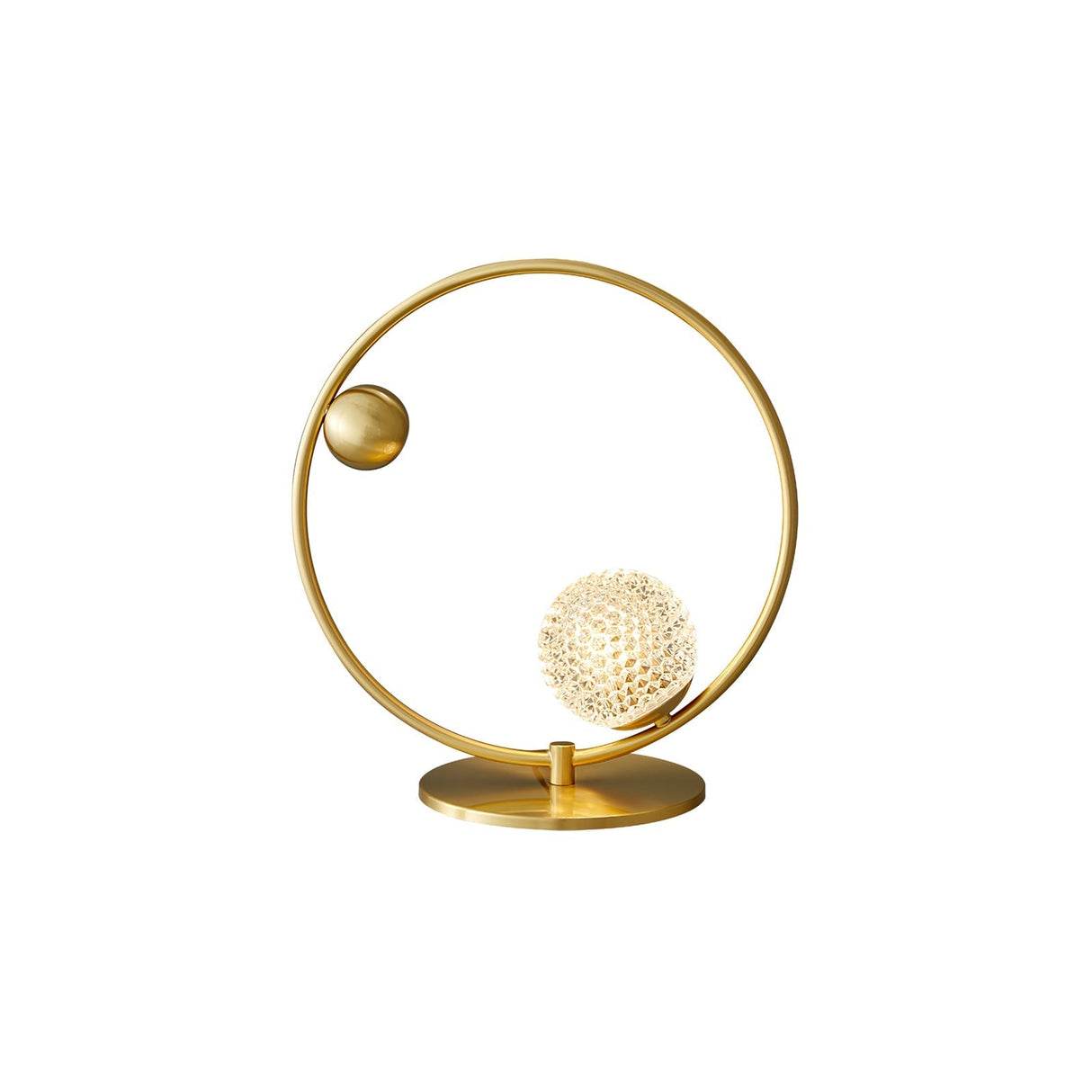 Modern Glass Table Lamp  Brass Ring Design with Spherical Diffusers - Product detail 17