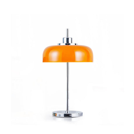 Modern LED Table Lamp  Orange Glass Dome Chrome Base - Product detail 34
