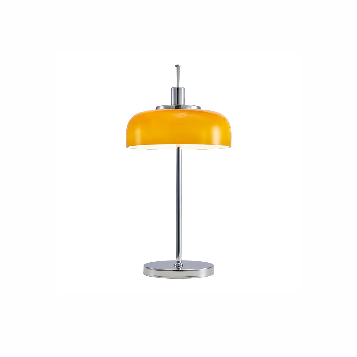 Modern LED Table Lamp  Orange Glass Dome Chrome Base - Product detail 33