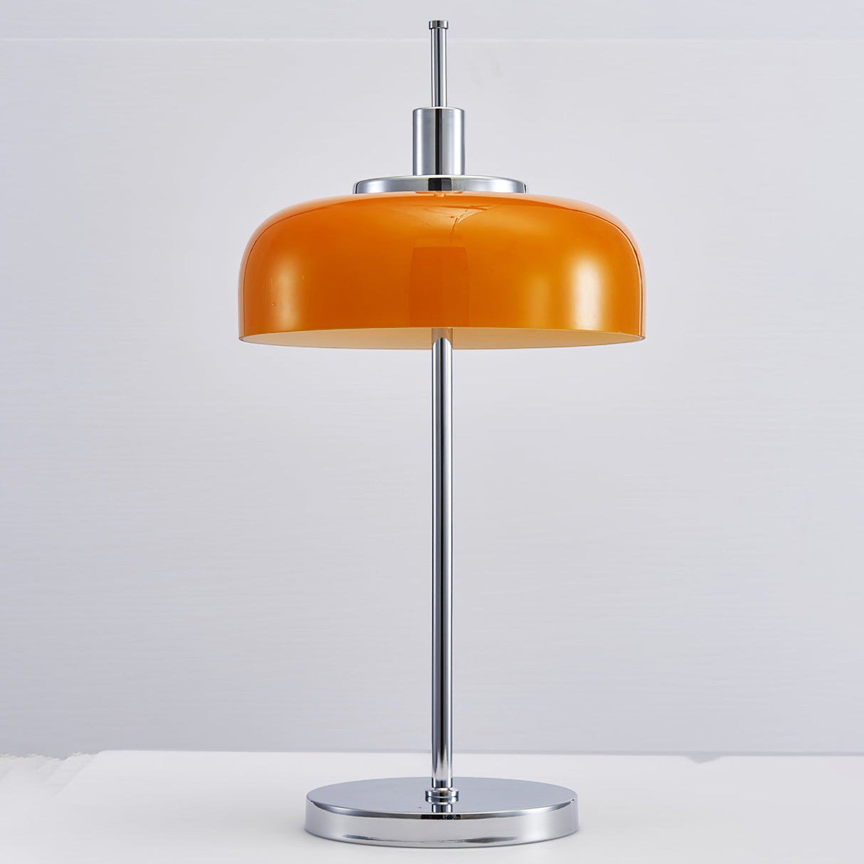 Modern LED Table Lamp  Orange Glass Dome Chrome Base - Product detail 22