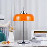 Modern LED Table Lamp  Orange Glass Dome Chrome Base - Product detail 9