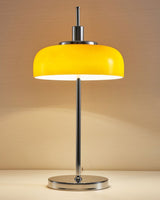 Modern LED Table Lamp  Orange Glass Dome Chrome Base - Product detail 5