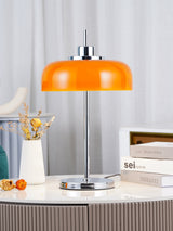 Modern LED Table Lamp  Orange Glass Dome Chrome Base - Product detail 11