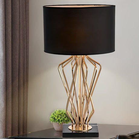 Modern Table Lamp  Geometric Gold Metal Base - Product detail 11