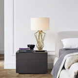 Modern Table Lamp  Geometric Gold Metal Base - Product detail 5