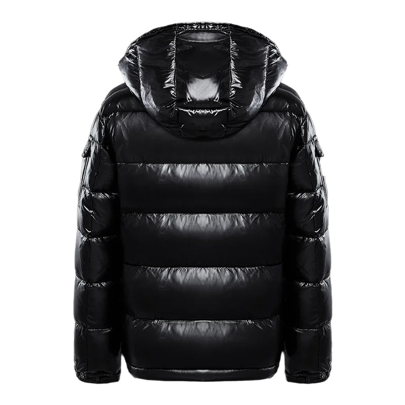 Winter Down Puffer Jacket  Water-Repellent Quilted Design - Detailed view