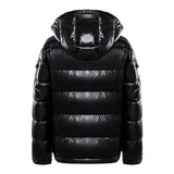 Winter Down Puffer Jacket  Water-Repellent Quilted Design - Detailed view