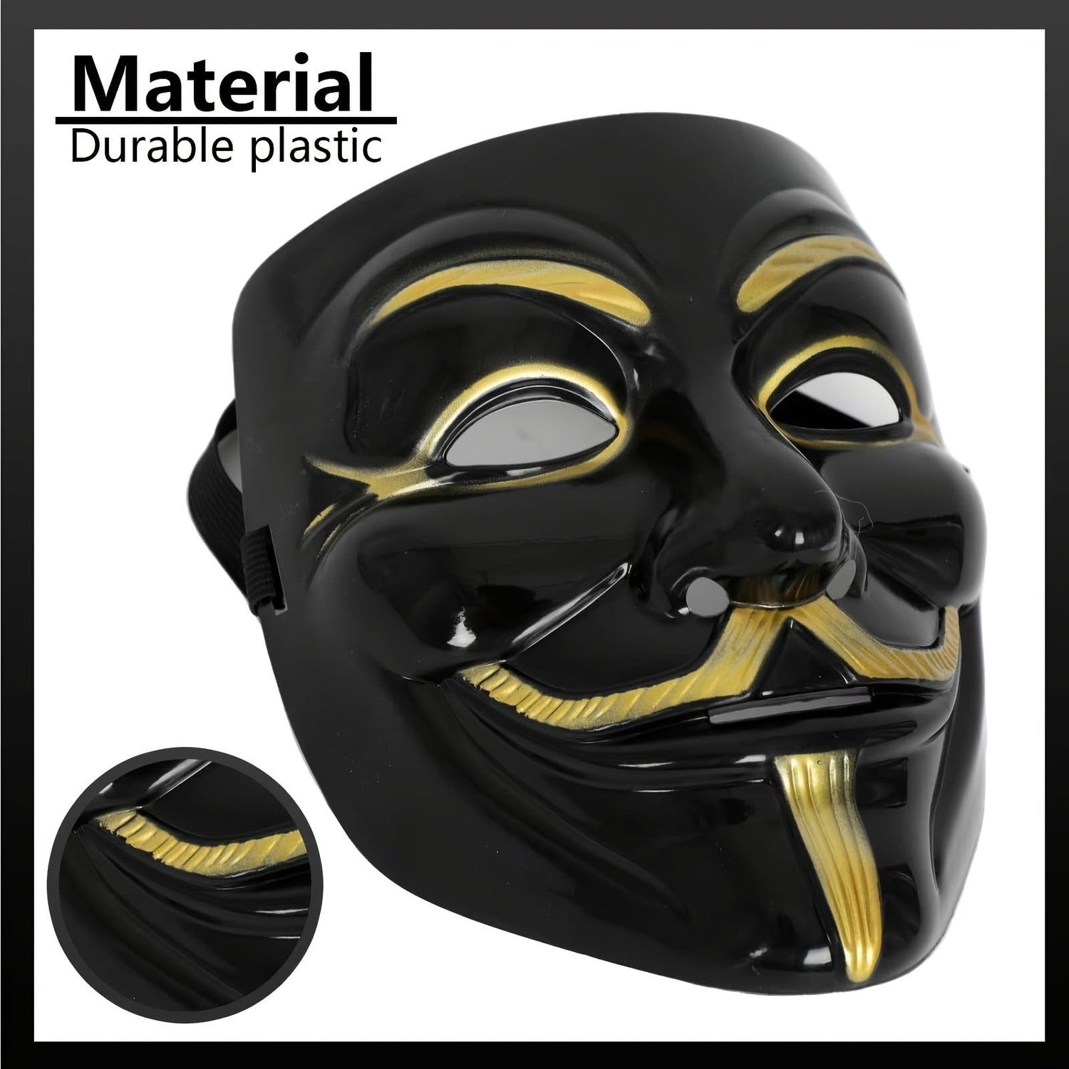 Anonymous Halloween Mask  Premium Metallic Finish Collection - Product detail 9