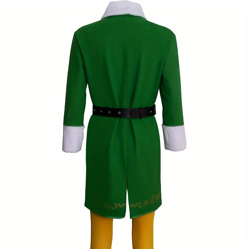 Holiday Elf Costume  Embroidered Green Coat With Accessories - Product detail 5