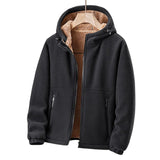 Sherpa Lined Fleece Jacket  Mens Hooded Winter Coat - Product example