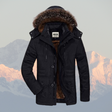 Winter Parka Jacket  Mid-Length Insulated Design With Fur Hood - Product showcase