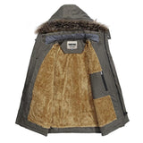 Winter Parka Jacket  Mid-Length Insulated Design With Fur Hood - Product detail 5