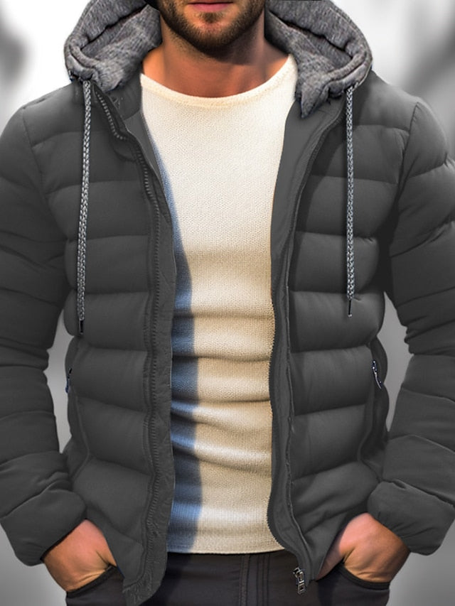 Winter Puffer Jacket  Hooded Down Quilted Coat - Product detail 4