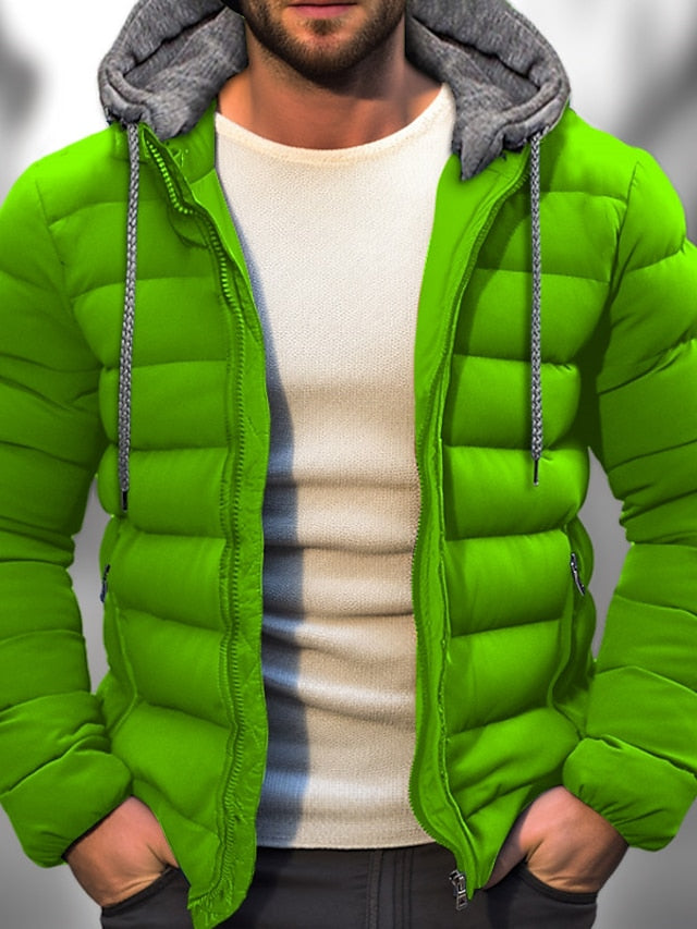 Winter Puffer Jacket  Hooded Down Quilted Coat - Product detail 6