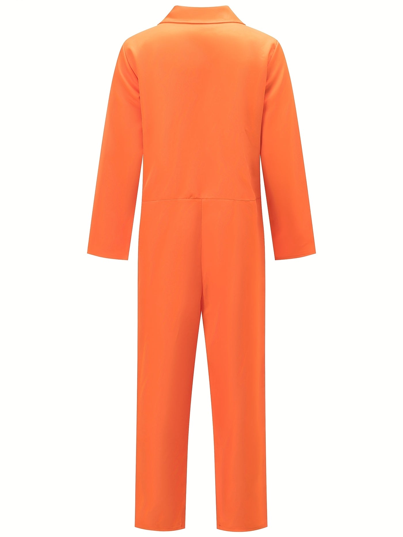 Halloween Prison Jumpsuit  Orange Zip-Front Costume - Product detail 5