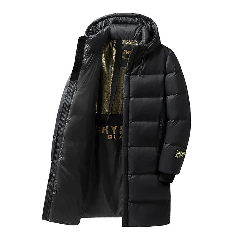 Winter Down Coat  Premium Nylon Long Puffer Jacket - Product showcase
